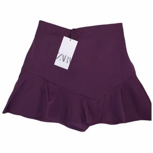 NWT ZARA PURPLE BOW SKORT SIZE XS